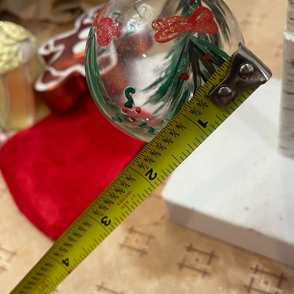 6 handpainted glass ornaments - Picture 4 of 8